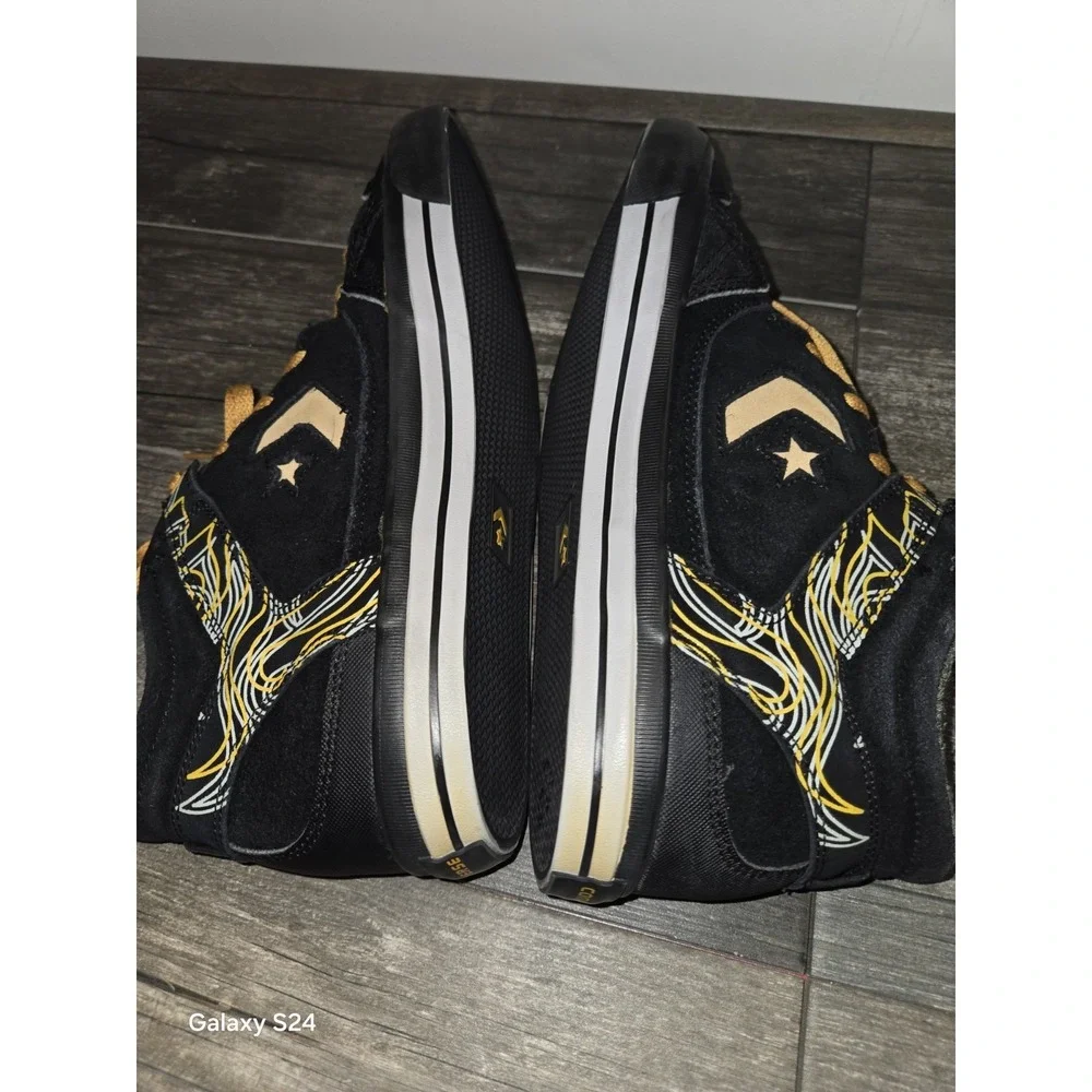 Converse Coolidge Mid Black And Gold Men's Size 11 Suede Sneakers - Picture 6 of 8